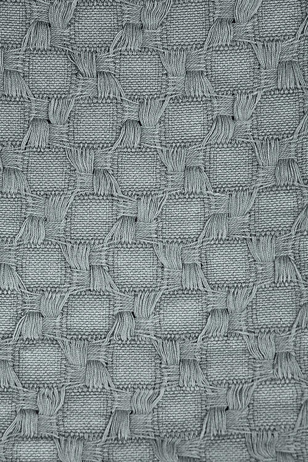 Kasentex Lightweight Cotton Throw Blanket - Soft Decorative Blanket for Sofa or Bed