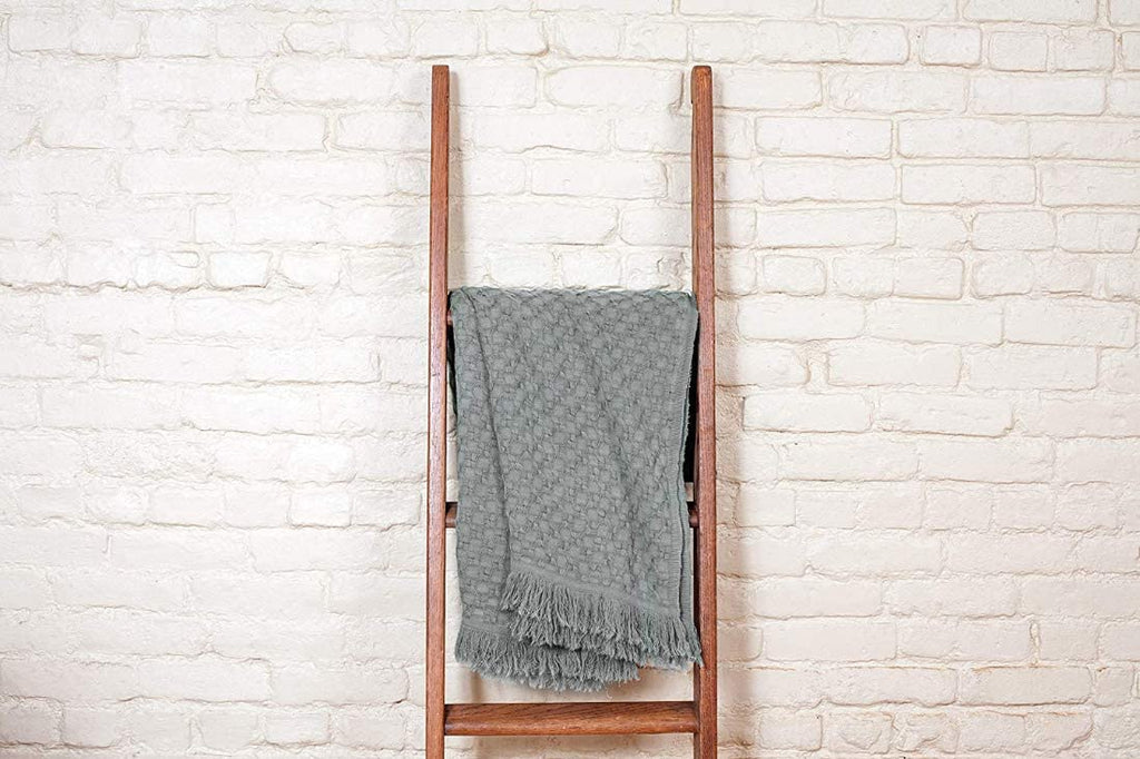 Kasentex Lightweight Cotton Throw Blanket - Soft Decorative Blanket for Sofa or Bed
