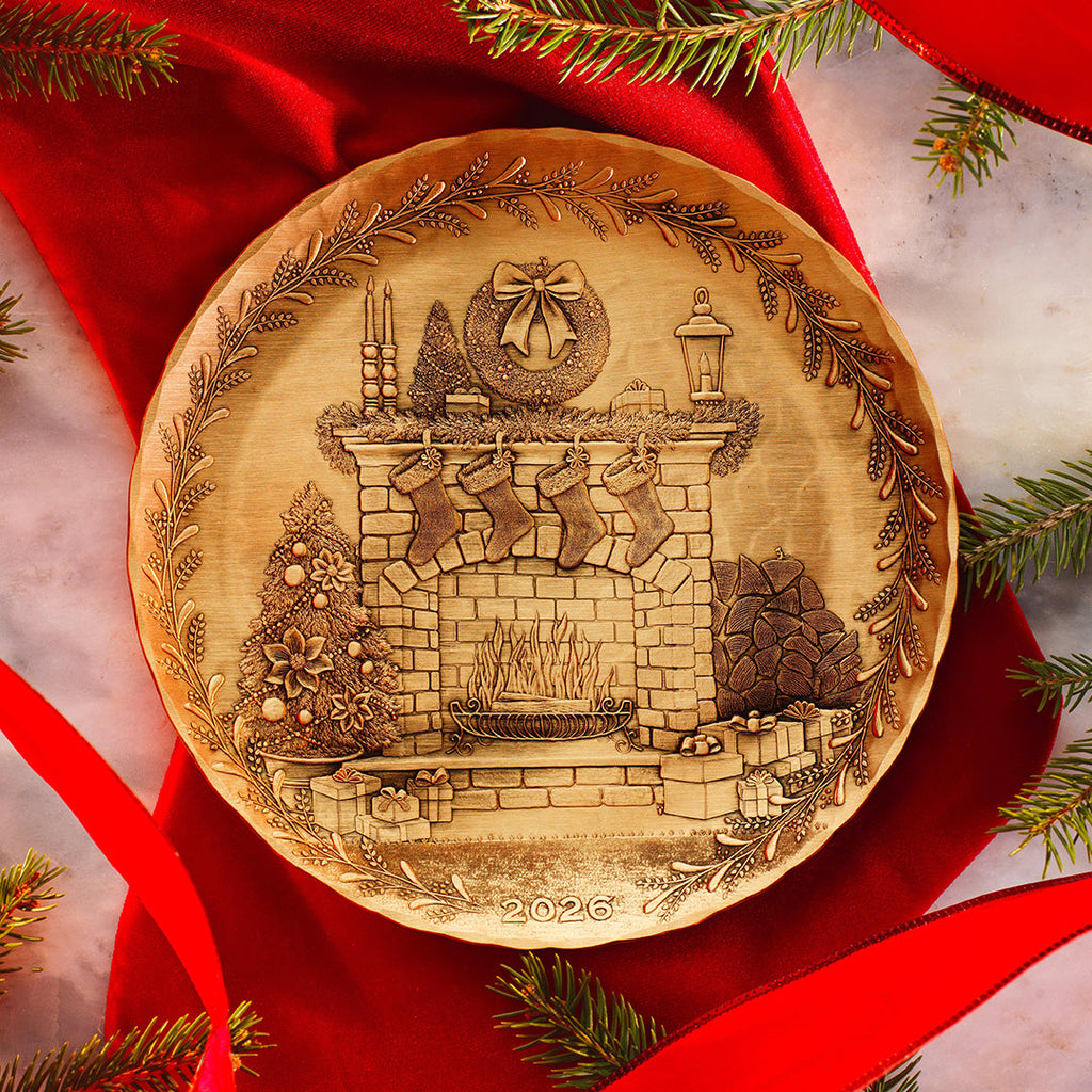 2026 Annual Plate - Cozy Christmas Hearth (Bronze)