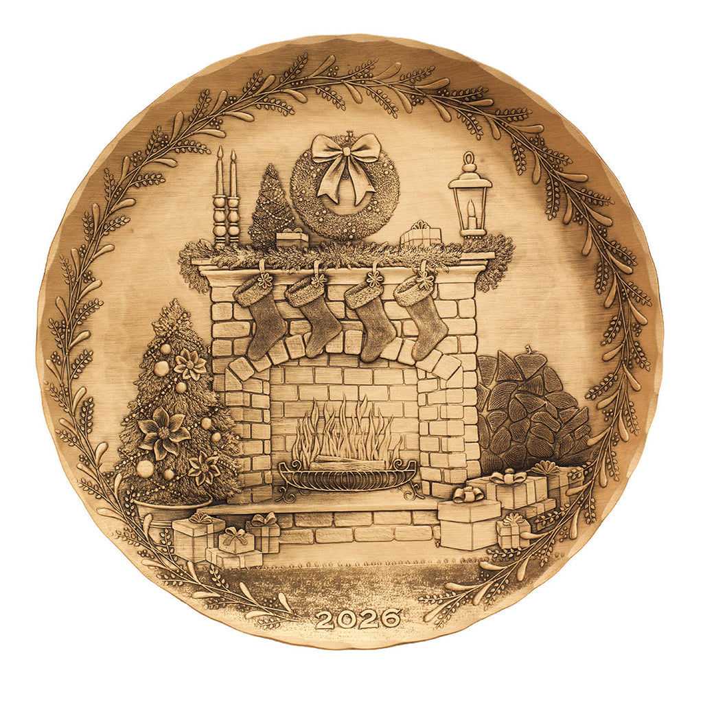2026 Annual Plate - Cozy Christmas Hearth (Bronze)