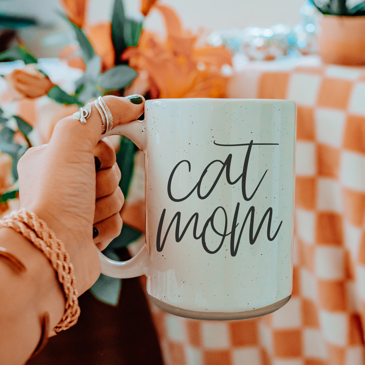 Cat Mom Mug 16oz Ceramic Coffee Cup Funny Cat Lover Gift Dishwasher Safe