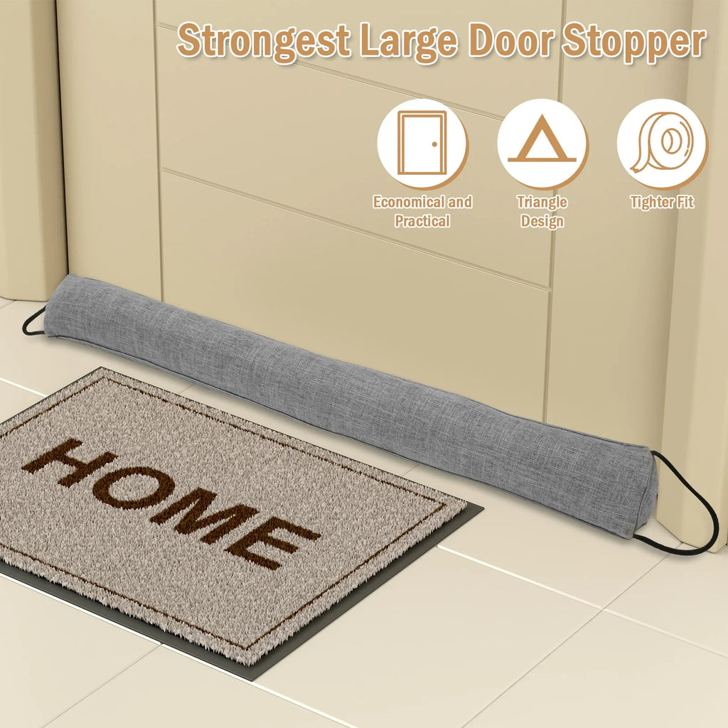 1/2Pcs Under Door Draft Stopper 92cm Heavy Triangular Duty Door Draft Blocker with Hanging Loops for Under Door Noise Blocker