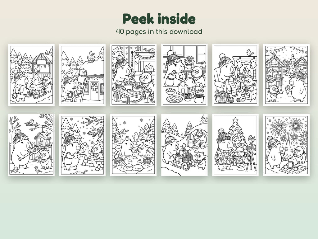 Peek inside Capybara Christmas
