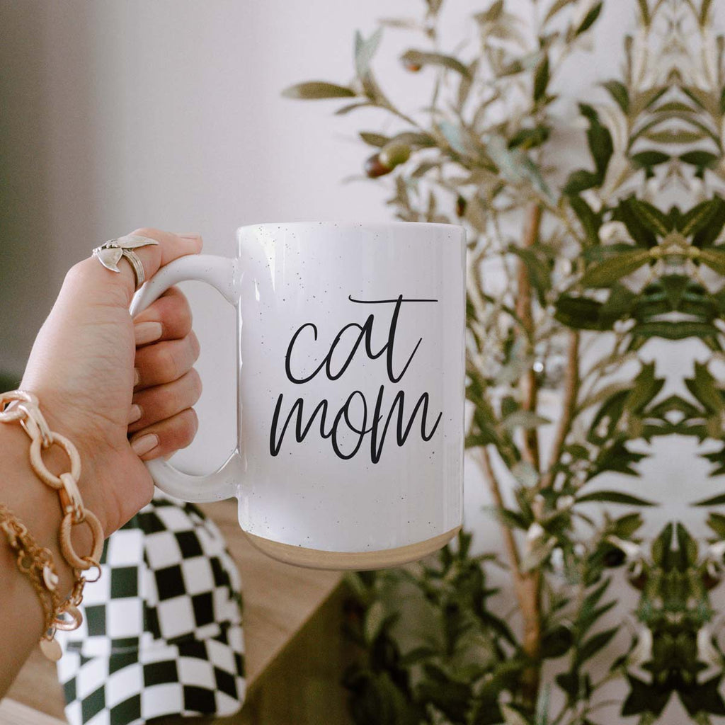 Cat Mom Mug 16oz Ceramic Coffee Cup Funny Cat Lover Gift Dishwasher Safe