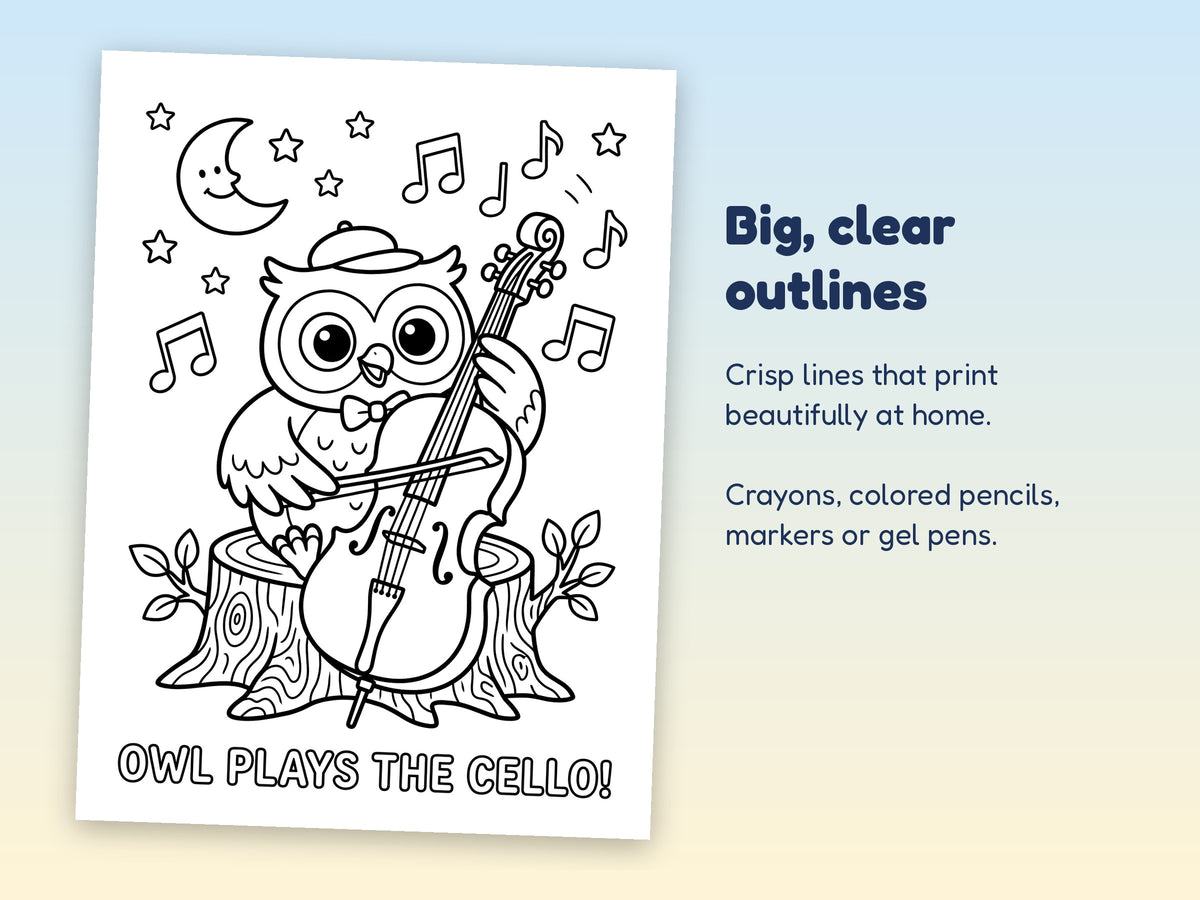 Critter Concert! Coloring Pages – Classroom License