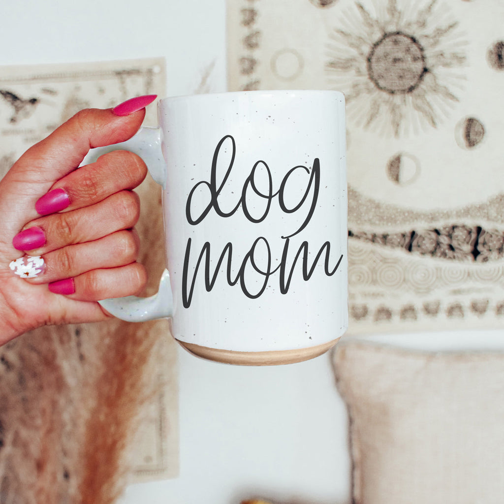 Dog Mom 16oz Ceramic Coffee Mug - Funny Gift For Dog Lover