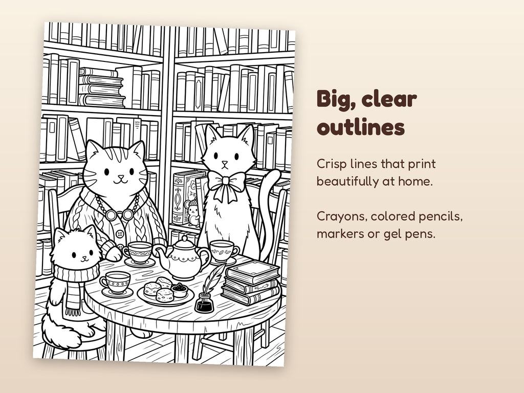 Whisker & Page Bookshop Printable Coloring Pages